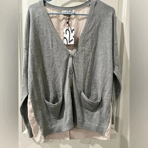 525 AMERICA NWT CARDIGAN WITH SHEER BACK SIZE LARGE